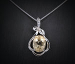 Genuine Citrine Necklace - Sterling Silver Flower Necklace - Oval Cut November Birthstone Natural Citrine Jewelry