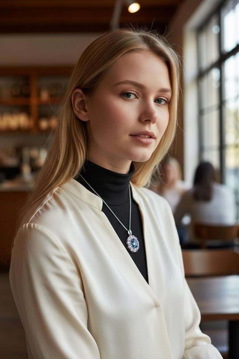Blue Sapphire Necklace Source Light Style 18KGP @ Sterling Silver - 3 CT Blue Sapphire Pendant - Radiant Blue Sapphire Jewelry #898