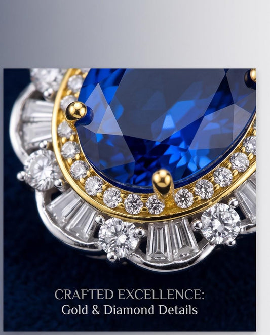 Tanzanite Necklace - Sterling Silver Flower Pendant - 18KGP @ Sterling Silver - December Birthstone - Lab Created Blue Tanzanite Pendant