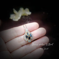 Genuine Blue Sapphire Necklace - Sterling Silver - September Birthstone