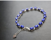 Lapis Lazuli Bracelet - Sterling Silver Genuine Blue High Quality Lapis Lazuli Jewelry