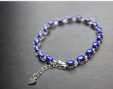 Lapis Lazuli Bracelet - Sterling Silver Genuine Blue High Quality Lapis Lazuli Jewelry