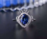 Tanzanite Topaz Ring - Sterling Silver Engagement Cz Ring - Fine Topaz Ring