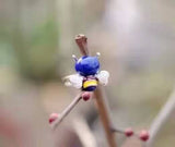 Sterling Silver Bee Ring - Delicate Lapis Lazuli Ring, Adjustable Ring