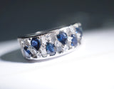 Natural Blue Sapphire Ring - Gemstone Ring - Promise Ring - Sterling Silver Engagement Ring