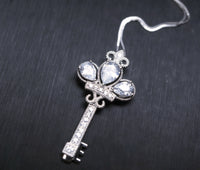 Cubic Zirconia Cross Necklace Silver - Luxury High Quality Full 925 Sterling Silver Cross Pendant - Royal Crown Large CZ Stone Jewelry