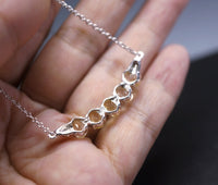 Natural Citrine Bar Necklace 925 Sterling Silver Dainty Luxury November Birthstone