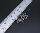 925 Sterling Silver Ruby Butterfly Earrings Dainty Tiny