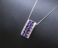 Amethyst Necklace - Natural Amethyst Sterling Silver Pendant - Genuine Amethyst jewelry - Amethyst Healing