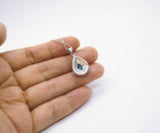 Blue Topaz Necklace - Sterling Silver Gemstone Teardrop Solitaire Blue Gemstone - November Birthstone - Blue Topaz Pendant #261