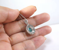 Paraiba Necklace - Sterling Silver Paraiba Tourmaline Necklace #380