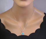 Paraiba Necklace - Sterling Silver Paraiba Tourmaline Necklace #380