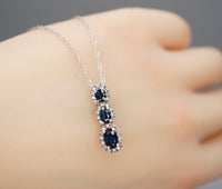 Sterling Silver Tanzanite Necklace