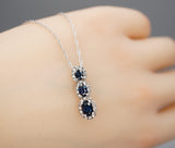 Sterling Silver Tanzanite Necklace