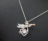 Sterling Silver Angel Necklace - Dynamic Cubic Zirconia Necklace