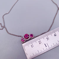 Garnet Necklace, Sterling Silver Genuine Garnet Choker, High Energy