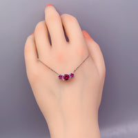 Garnet Necklace, Sterling Silver Genuine Garnet Choker, High Energy