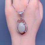 Genuine Hetian White Jade Necklace