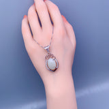 Genuine Hetian White Jade Necklace