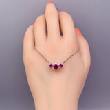 Garnet Necklace, Sterling Silver Genuine Garnet Choker, High Energy