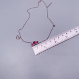 Garnet Necklace, Sterling Silver Genuine Garnet Choker, High Energy