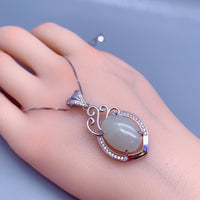 Genuine Hetian White Jade Necklace