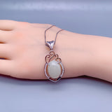 Genuine Hetian White Jade Necklace