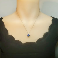 Tanzanite Necklace - Sterling Silver David Star Necklace - December Birthstone - Dainty Tanzanite Pendant #483