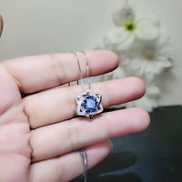 Tanzanite Necklace - Sterling Silver David Star Necklace - December Birthstone - Dainty Tanzanite Pendant #483