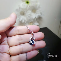 Sapphire Necklace - 18KGP Sterling Silver - Swan Pendant - 1.8 ct Round Blue Pendant - Solitaire Simple September Birthstone Bird Lover #157