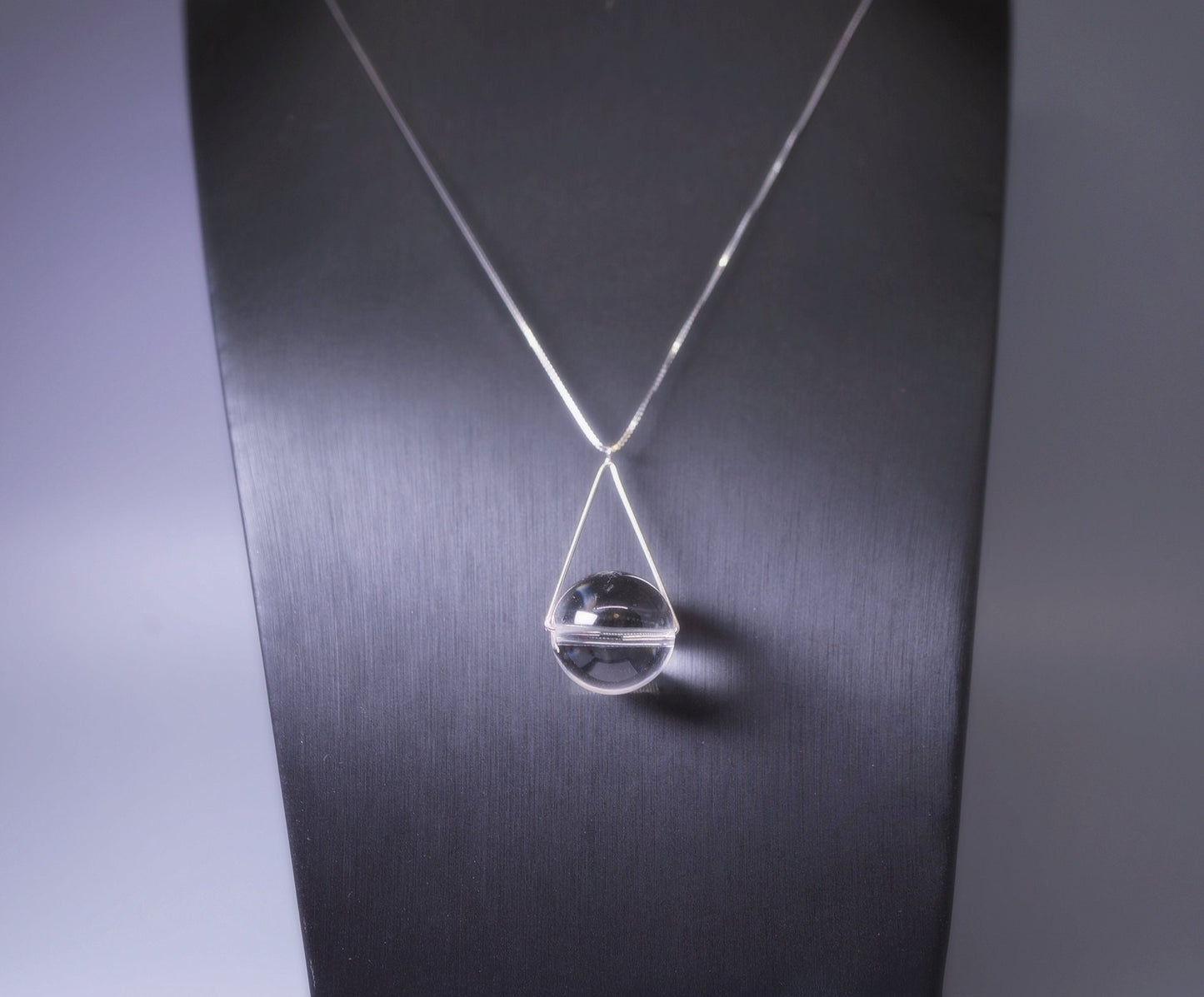 Clear Quartz Necklace: Sterling Silver Geometric Pendant, Chakra Jewelry chunky stone jewelry #2167