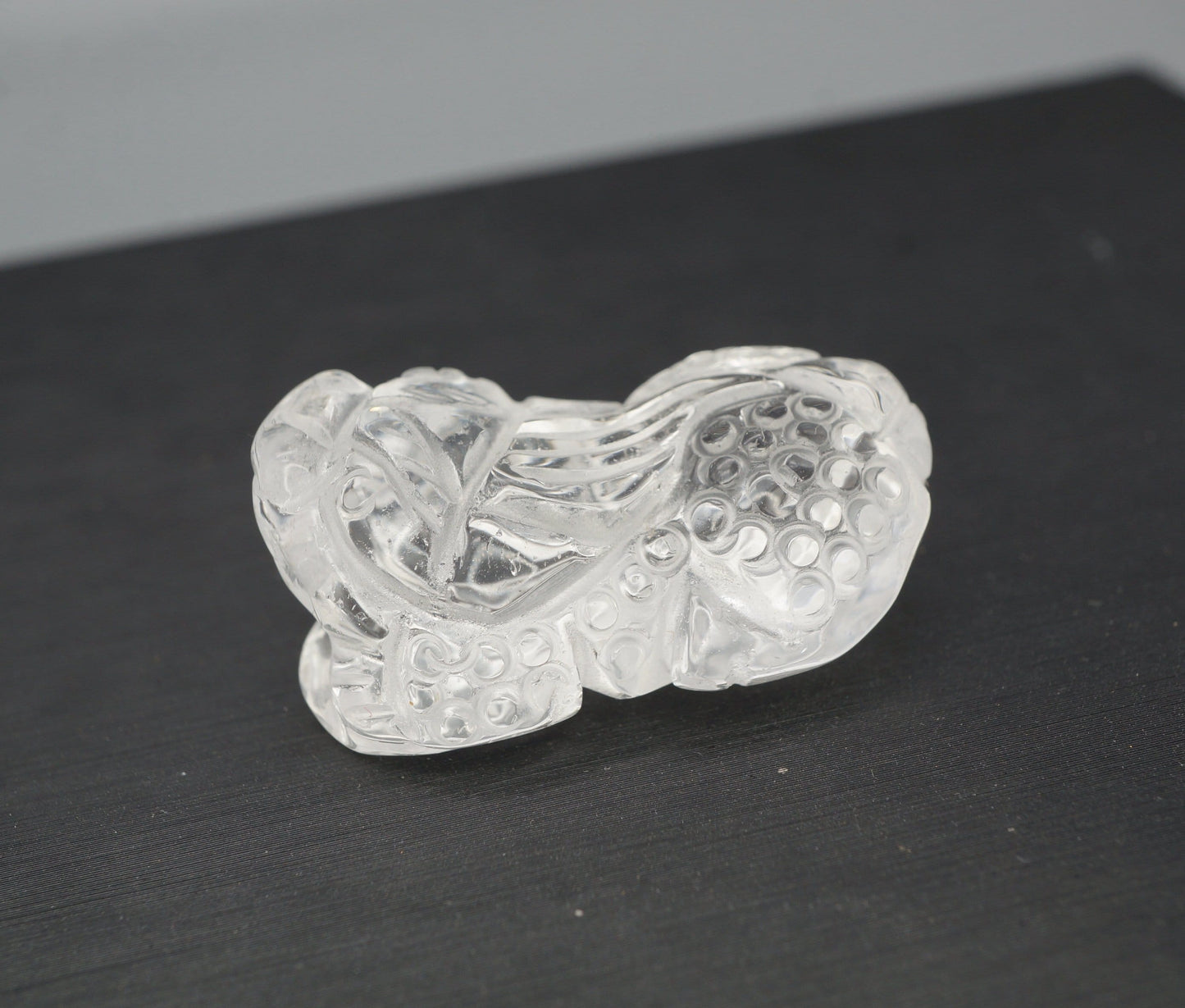 Clear Quartz Pendant , Stone Lion Chinese Pixiu Fengshui Crystal Healing chunky stone jewelry #2361