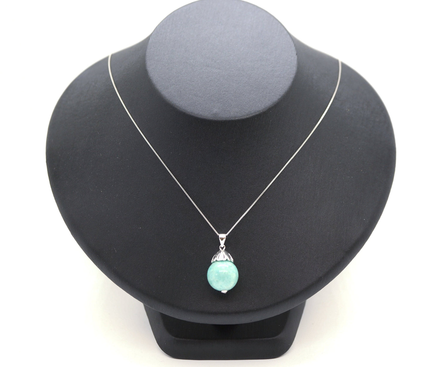 Amazonite Sterling Silver Necklace: High Energy Chakra Jewelry chunky stone jewelry #2377