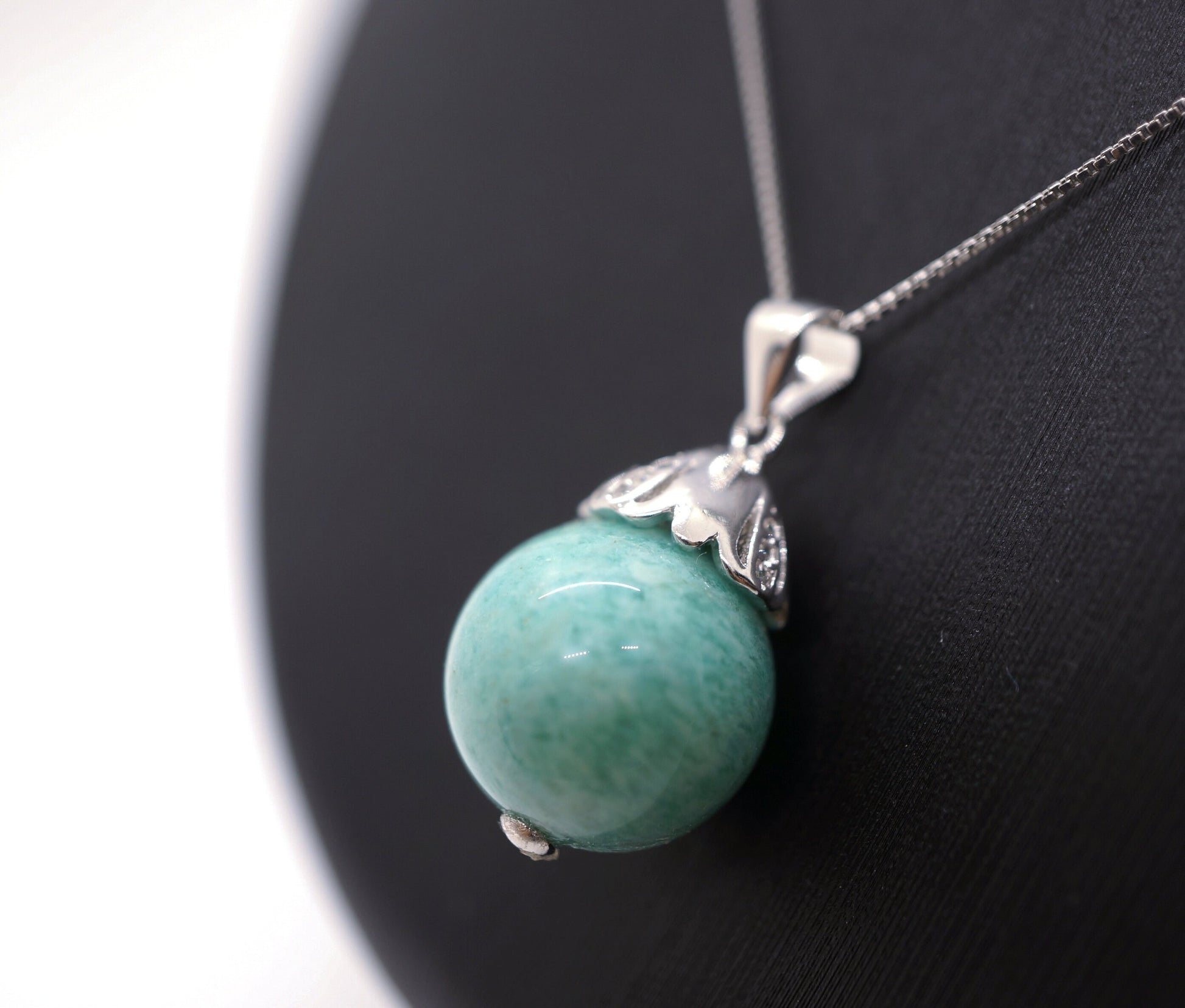 Amazonite Sterling Silver Necklace: High Energy Chakra Jewelry chunky stone jewelry #2377