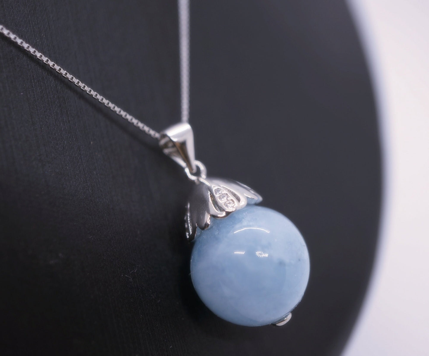 Large Aquamarine Pendant Necklace: Artisan Sterling Silver Jewelry chunky stone jewelry #2024