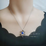 Firework Blue Tanzanite Necklace - Tanzanite Pendant - 18KGP @ Sterling Silver - December Birthstone - Firework Pendant #703