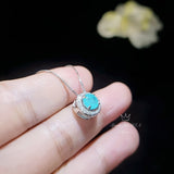 Tiny Paraiba Choker - 18KGP @ Sterling Silver - Halo Round 0.85 CT Blue Paraiba Tourmaline Necklace #103