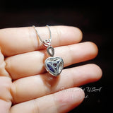 Double Heart Tanzanite Necklace -Gemstone Heart Connect Heart Pendant - 18KGP Sterling Silver - December Birthstone #740