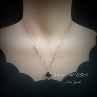 Large Gemstone Style Green Peridot Necklace - 6.5 CT Square Princess Cut Green Peridot Pendant - 18KGP & Full Sterling Silver Made #767