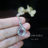 Genuine Amethyst Necklace - Phoenix Pendant - 18KGP @ Sterling Silver - February Birthstone - Amethyst Jewelry #688