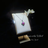 Star Ruby Necklace - Flower of Life Pendant - 18KGP @ Sterling Silver - July Birthstone - Star Ruby Pendant #526