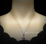 Genuine Amethyst Necklace - Phoenix Pendant - 18KGP @ Sterling Silver - February Birthstone - Amethyst Jewelry #688