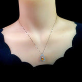 Genuine Citrine necklace - 18KGP @ Sterling Silver - Teardrop Cut - November Birthstone Citrine Jewelry #519