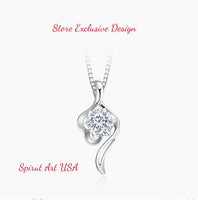 Genuine Moissanite Gemstone Necklace - GRA Certificate Round Cut Gemstone Jewelry Pendant 1 CT 6.5mm Gemstone Pendant #791