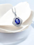 1.5 Ct small Tanzanite Pendant - Sterling Silver Gemstone Flower OF Life Tanzanite Necklace - December Birthstone Tanzanite Jewelry #245