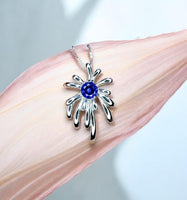 Firework Blue Tanzanite Necklace - Tanzanite Pendant - 18KGP @ Sterling Silver - December Birthstone - Firework Pendant #703