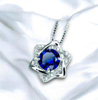 Tanzanite Necklace - Sterling Silver David Star Necklace - December Birthstone - Dainty Tanzanite Pendant #483