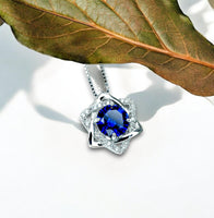 Tanzanite Necklace - Sterling Silver David Star Necklace - December Birthstone - Dainty Tanzanite Pendant #483