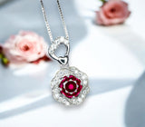 ruby necklace, July birthstone