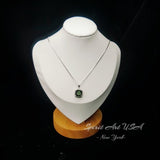 Large Square synthetic Peridot Necklace Gemstone Halo 5 CT Green Gemstone Pendant White Gold coated Sterling Silver #377